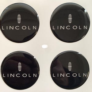 Set of 4 Lincoln Tuning Decals for Center Wheel Cap Epoxy Stickers Custom Handmade Badge Rim Emblems New  Designs Auto accessories