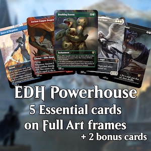 Full Art EDH Proxy Cards: 5 Print-Ready Commander Powerhouses + Bonus (Digital Download)
