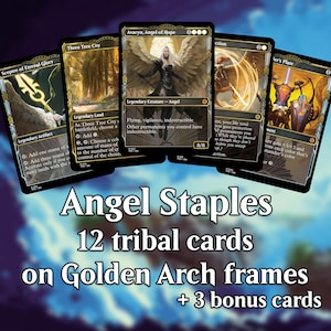 Staple Angel Tribal Deck Cards in Special Frame-Proxy/Altered for Commander/Casual Play-12 Print Ready Digital Cards+3 Free Magic Cards