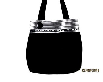 Nostalgie in schwarz-weiß  Handtasche- Shopper