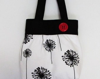 Pusteblume white/black .. Handbag Shopper