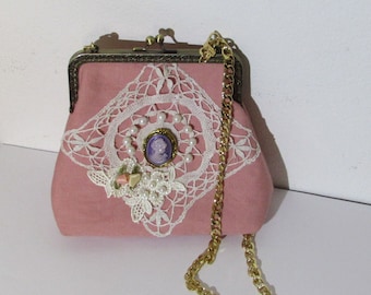 Iron-on bag, iron-on bag, mini bag, bridal bag, traditional bag