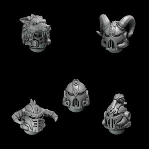 Viking heads bits v3 -3d printed bits for kitbashing