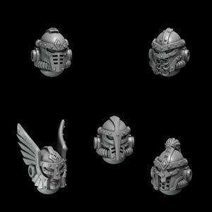 Viking heads bits v4 -3d printed bits for kitbashing