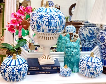 Hand Painted Chinoiserie Pumpkins