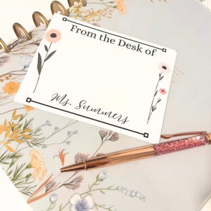 Cartes de correspondance personnalisées faites maison pour les enseignants : style carte postale pour envoyer des notes rapides. Livré avec enveloppes et boîte faite main. cadeaux cadeaux