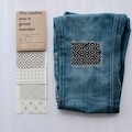 Visible Mending Transfer Sashiko Pattern Stick Stitch Embroidery Sticker Japanese Embroidery Kit Hand Embroidery Pattern Jean Repair Kit