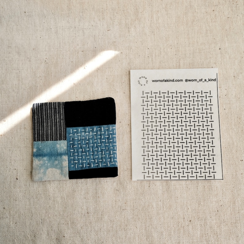 Transfert De Raccommodage Visible, Motif Sashiko, Autocollant De Broderie Au Point Bâton, Kit De Broderie Japonaise, Kit De Réparation De Jean, Motif De Broderie - France