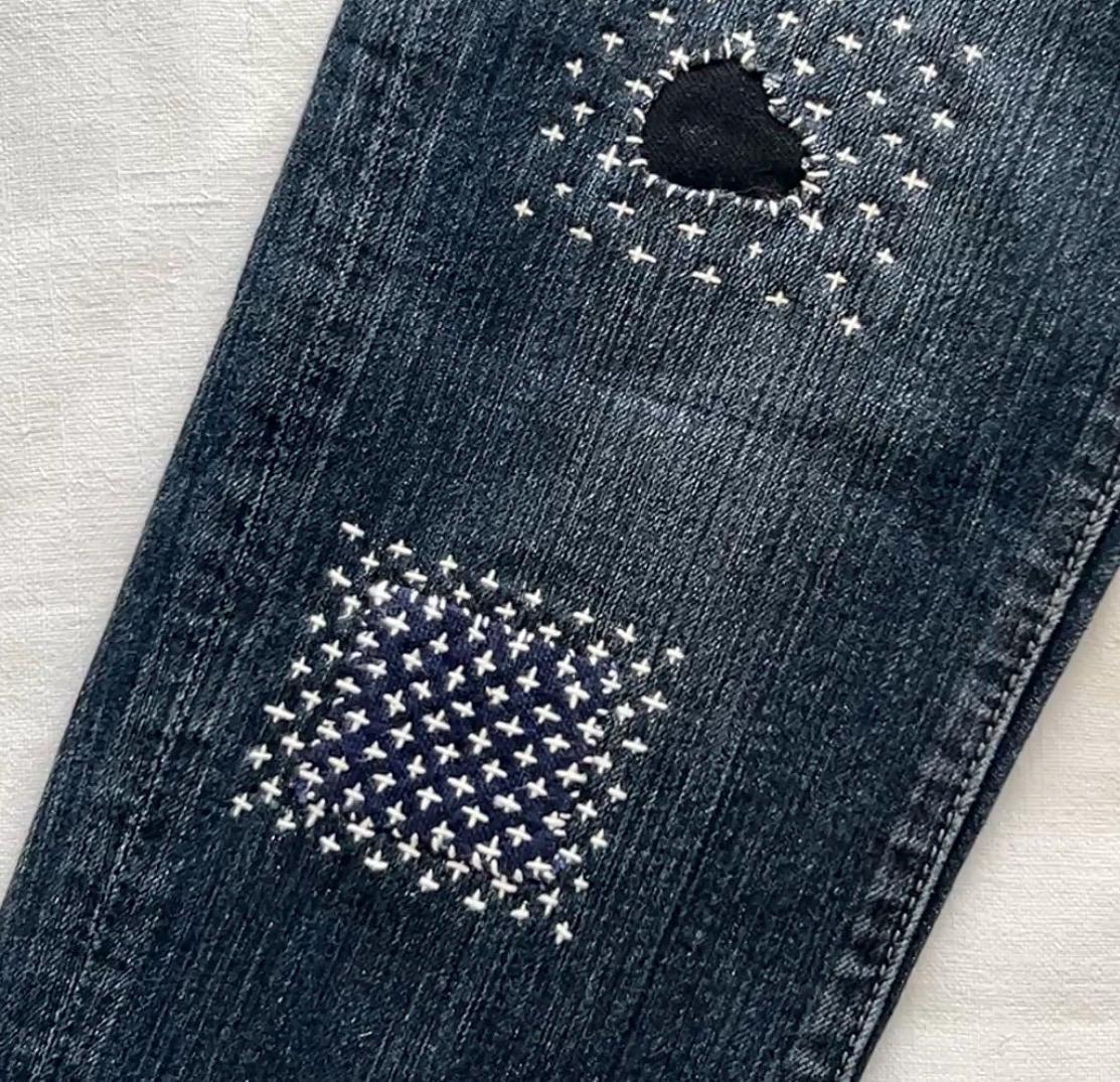 Sashiko Visible Mending Kit With Pocket Technique Guide, Vintage Boro ...