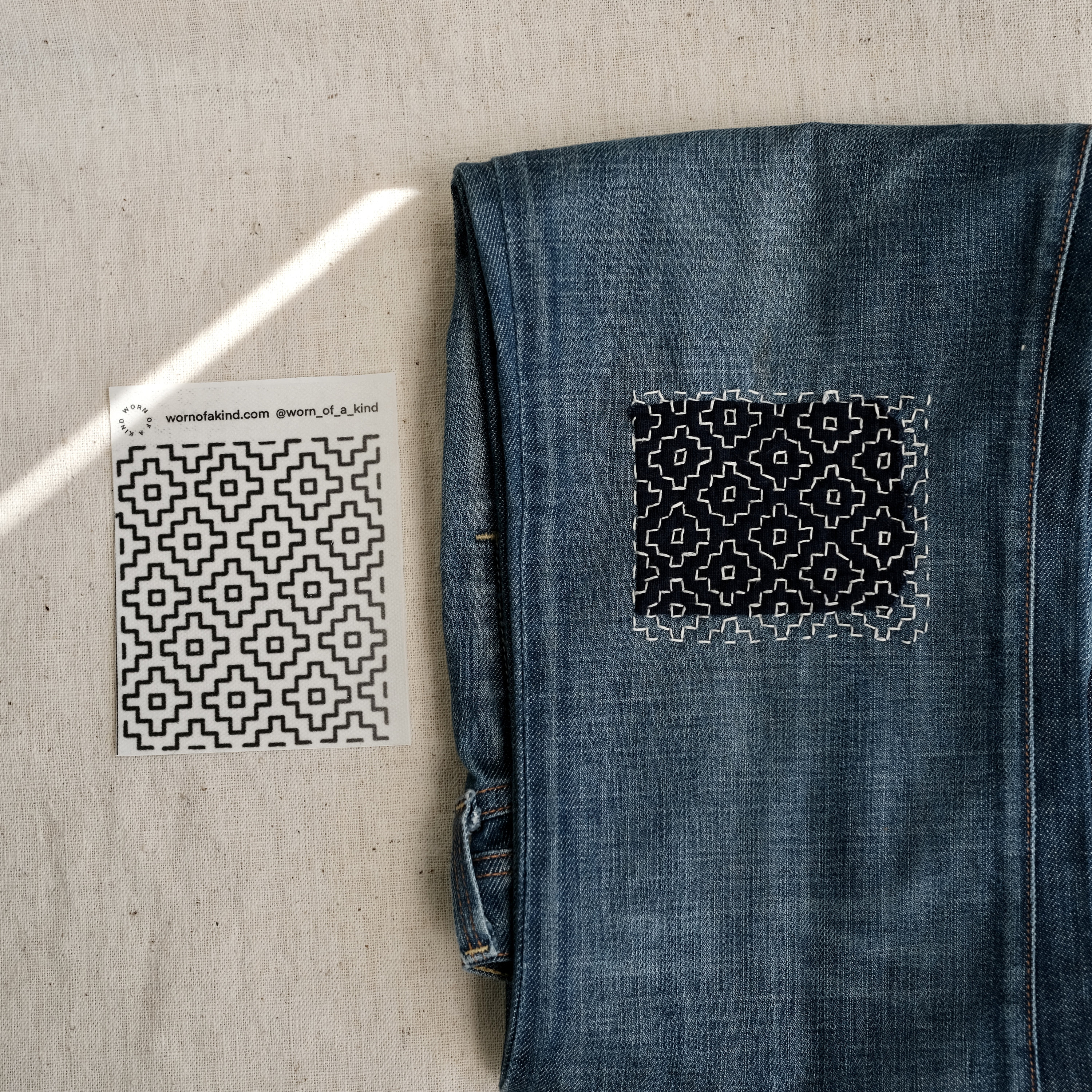 WEBEEDY 8 Pcs Sashiko Pattern Stick Et Stitch, Modèles De