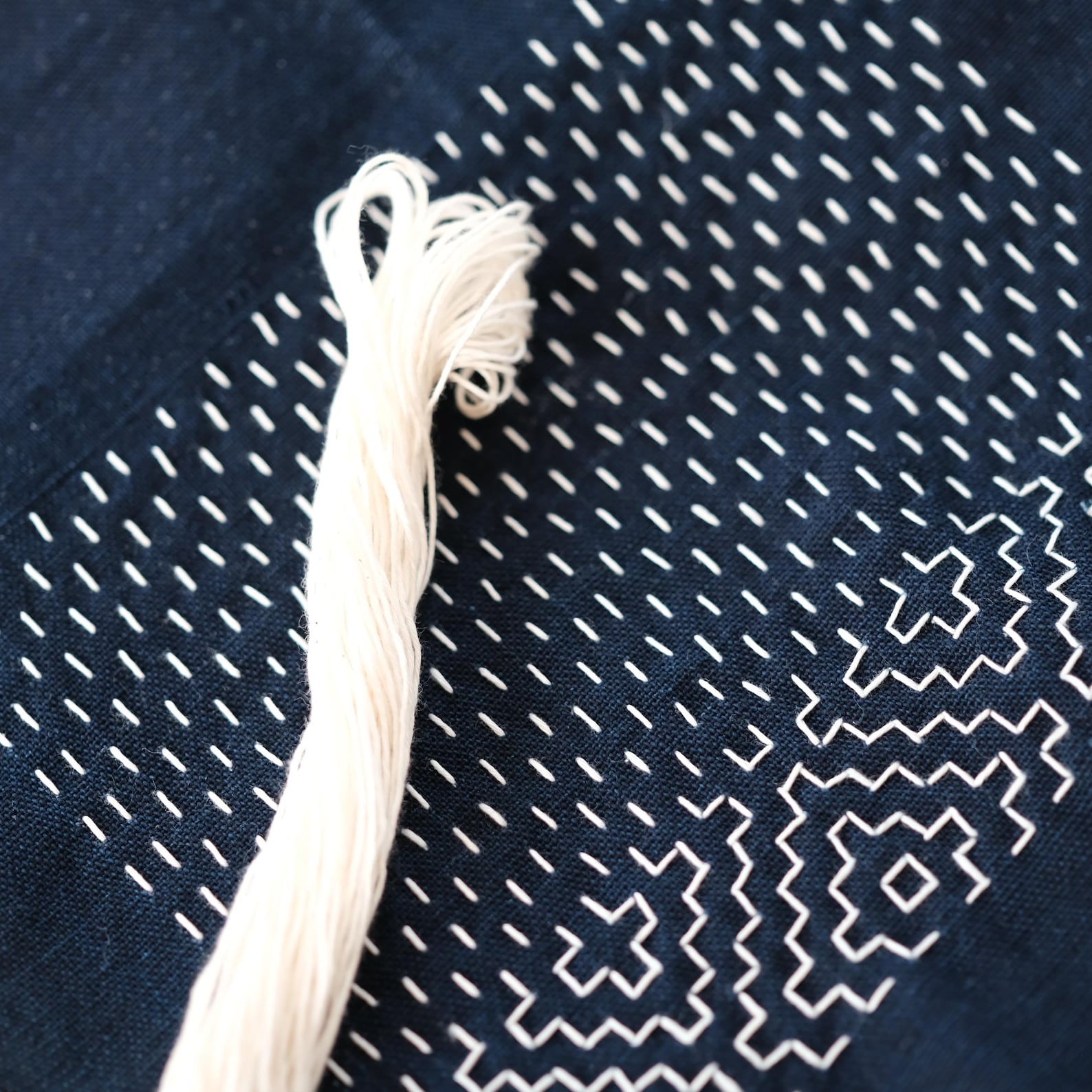 Sashiko Visible Mending Kit With Pocket Technique Guide, Vintage Boro ...