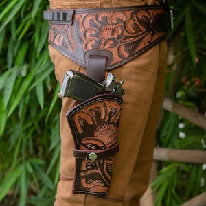 Cinto de couro com alças para munição, estilo cowboy, personalizado, couro, cartucho, cinto com coldre, calibre .22, .357, .38, .44, .45 e calibre 12