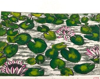 Water Lilies - Original Etching