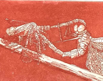 Dragonflies - Original Etching