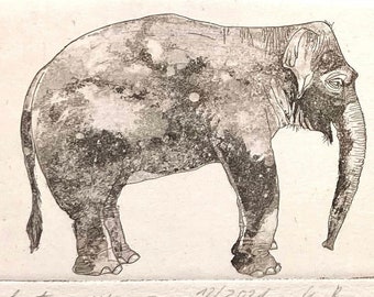 Elephant - Original Etching