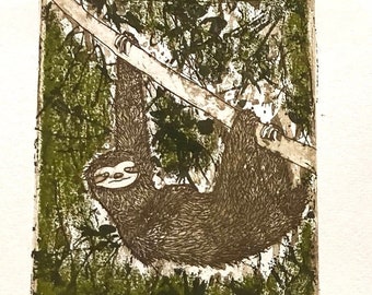 Sloth - Original Etching