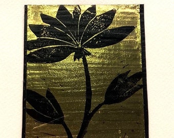 Nelumbo - Original Lino Print