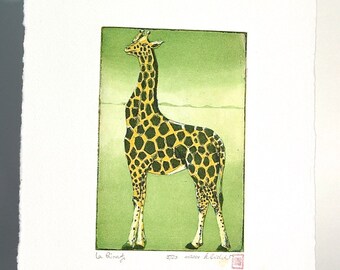 Giraffe - Original Etching
