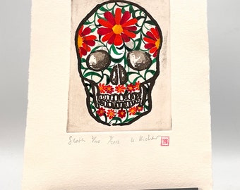 Skull - Original-Radierung