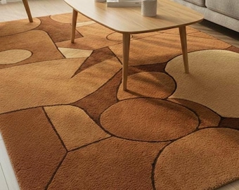 Duurzaam handgetuft wollen vloerkleed | Modern vloerkleed