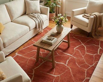 Sustainable Modern Hand Tufted Area Rug | Living Area Floor Carpet