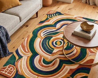 Contemporary Hand Tufted Area Rug | Living Area Floor Decor Carpet