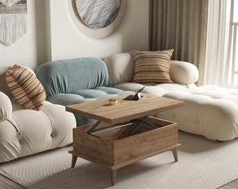 Magic Walnut Extendable Coffee & Dining Table 6 in 1