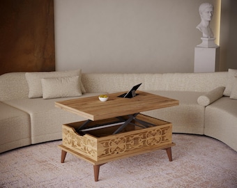 Magic Natural Extendable Coffee & Dining Table 6 in 1