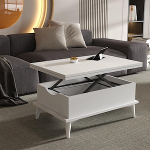 Magic White Extendable Coffee & Dining Table 6 in 1