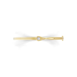 Lab Grown Diamond Bangle: 0.15 ct Solitaire, 14k Yellow Gold