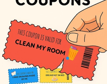 Carnet de bons pour la fête des pères, cadeau des enfants, 10 bons à faire soi-même (téléchargement instantané)