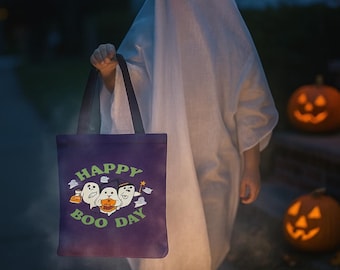 Halloween-draagtas, Happy Boo Day-spookontwerp, Spooky Fall Trick or Treat-cadeau