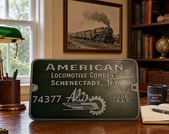 Locomotive manufacturing plate display