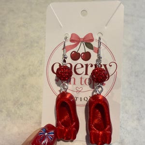 Ruby Slipper earrings image 3