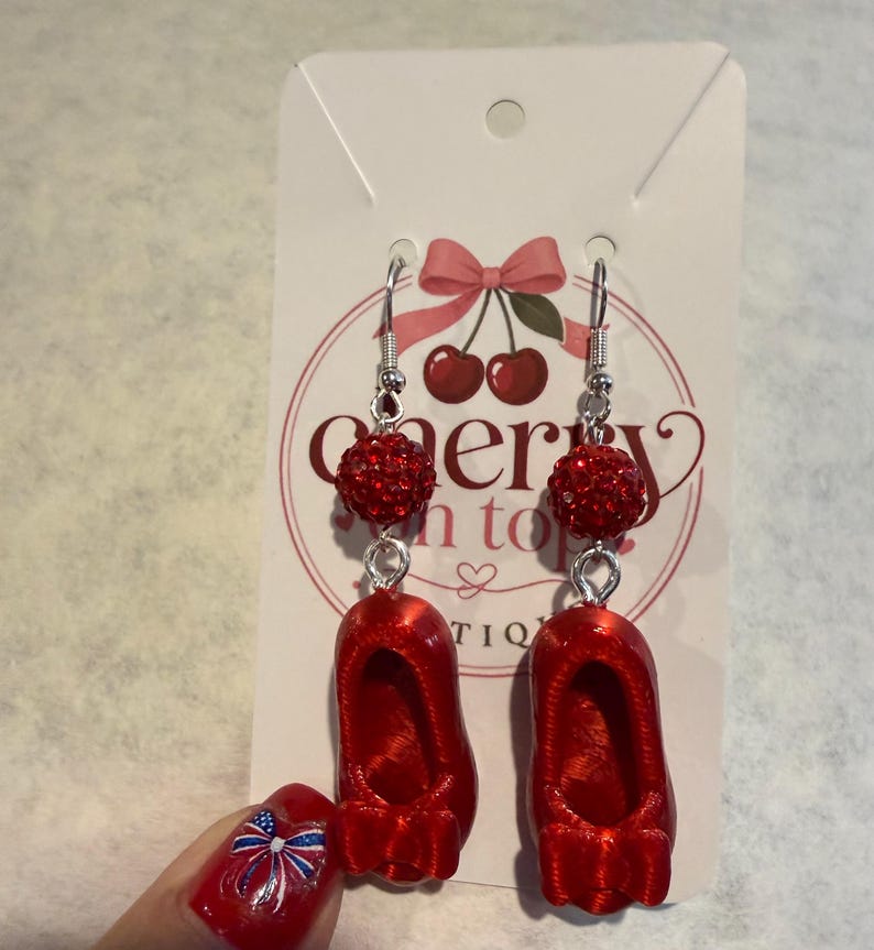 Ruby Slipper earrings image 3