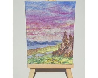 Impressão em tela de pintura a óleo da Ilha de Skye | Presente para decoração de casa