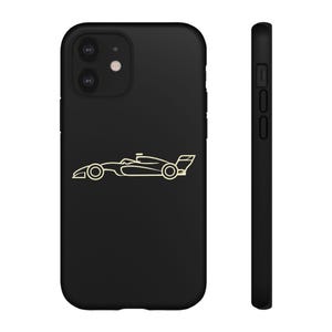 Racing-Inspired Phone Case | F1 Car Outline Phone Case | Minimalist Formula 1 Black Case | Sleek Motorsport Accessory | Racing Fan Gift