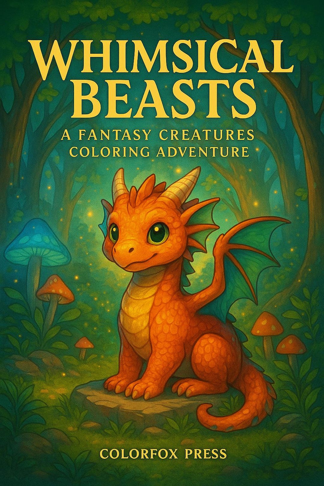 Whimsical Beasts Coloring Book | 30 Fantasy Creatures | Printable A4 - Etsy