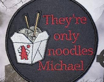 Noodles embroidered patch