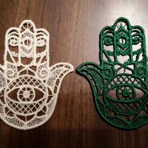 Hamsa Lace Patch, evil eye image 2