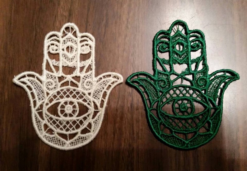 Hamsa Lace Patch, evil eye image 2