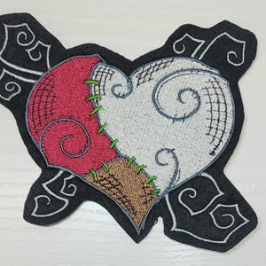 Stitched Heart Patch, embroidered patch