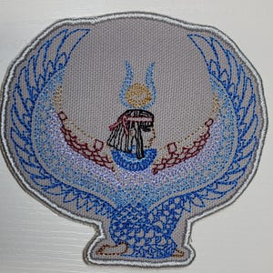 Egyptian goddess embroidered patch,