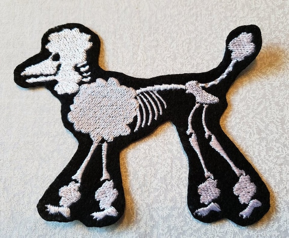 poodle skeleton halloween