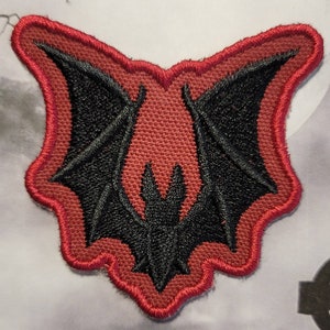 Bat patch, embroidered image 1