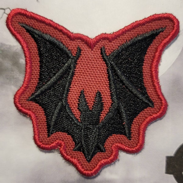 Bat patch, embroidered