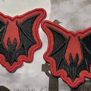 Bat patch, embroidered image 2