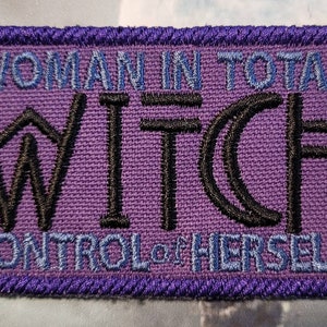 Embroiderd witch patch