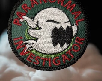 Paranormal Investigator Embroidered Patch - Ghost Design