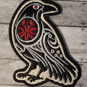 Tribal raven patch
